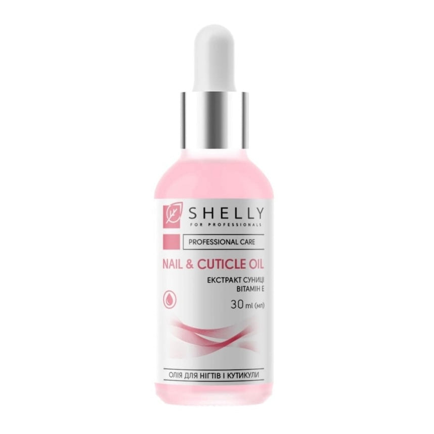 Shelly Nail & Cuticle Oil Strawberry Extract and Vitamin E, 30 ml