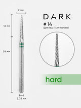 Dark Carbide Nail Drill Bit Green 14 (left-handed)