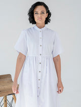 Button-down Dress (white)