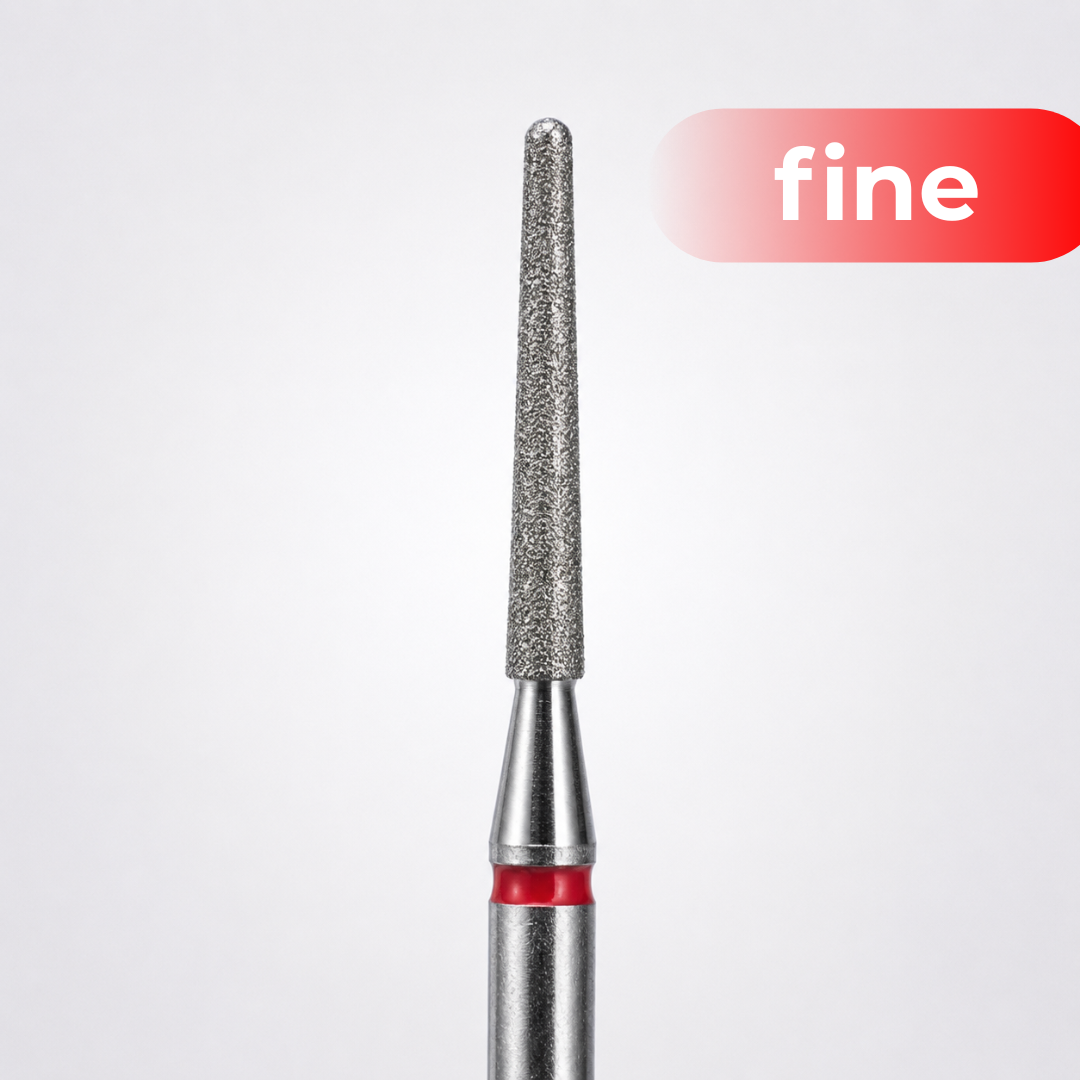 Paloma Nail Drill Bit Tapered Cone Red 018