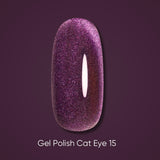 Dark Gel Polish Cat Eye 15, 6 ml