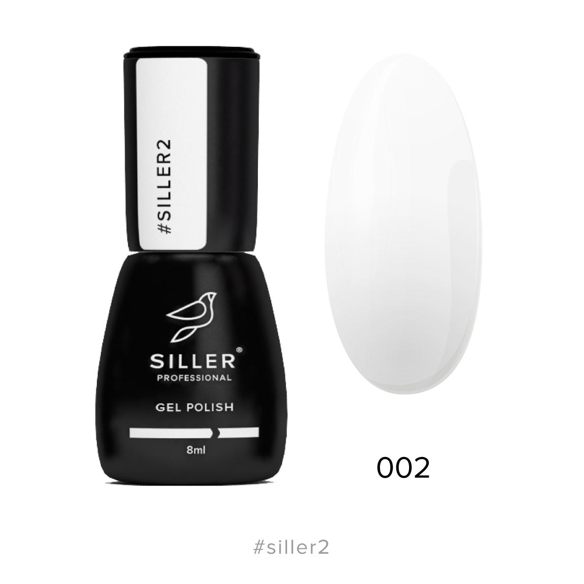 Siller Gel Polish 2 (white), 8 ml