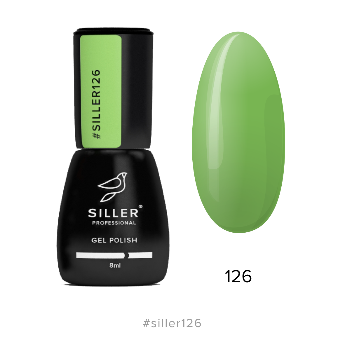 Siller Gel Polish No. 126 (light green), 8 ml