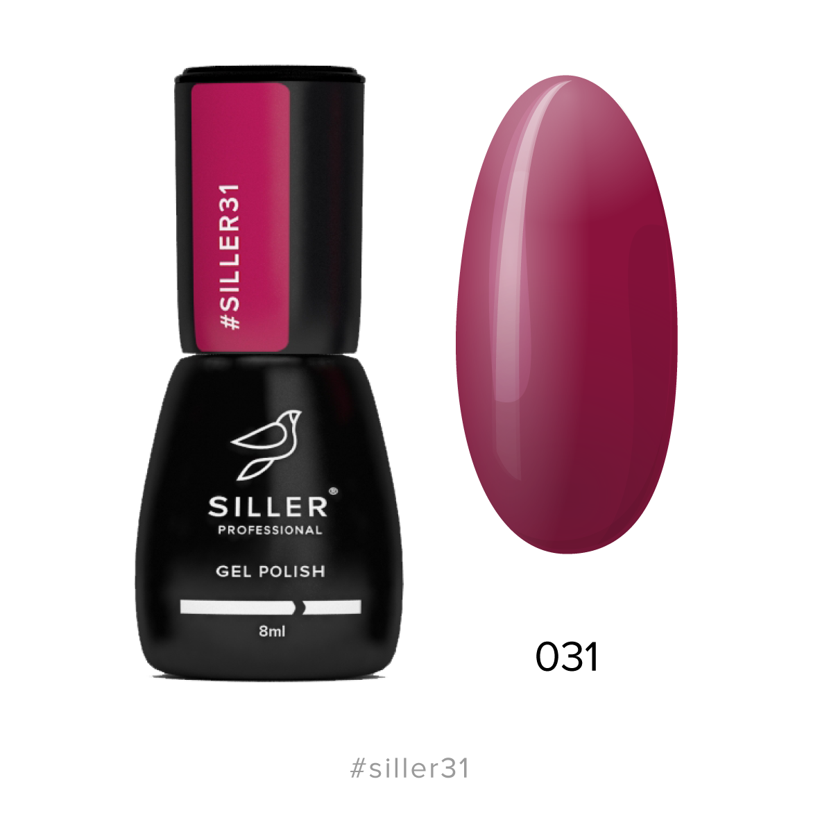 Siller Gel Polish No. 31 (berry cocktail), 8 ml