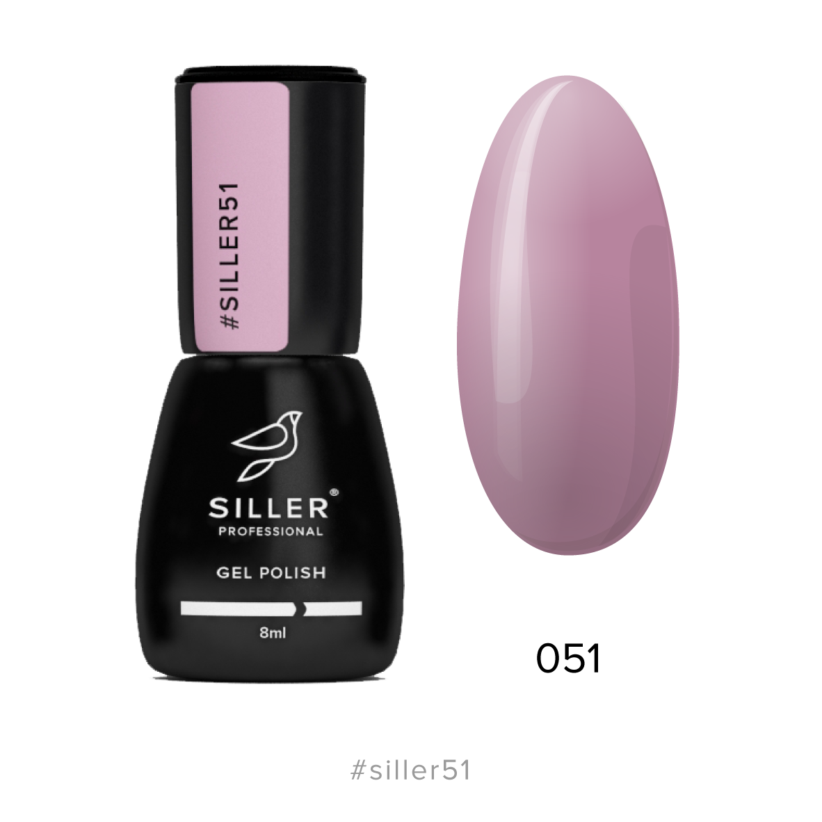 Siller Gel Polish 51 (Ash Rose), 8 ml