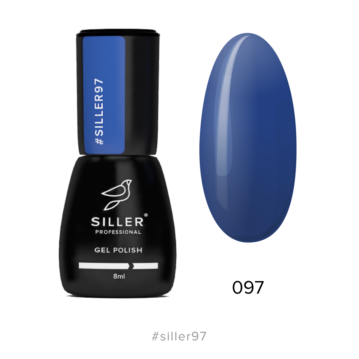 Siller Gel Polish No. 97 (bright dark blue), 8 ml