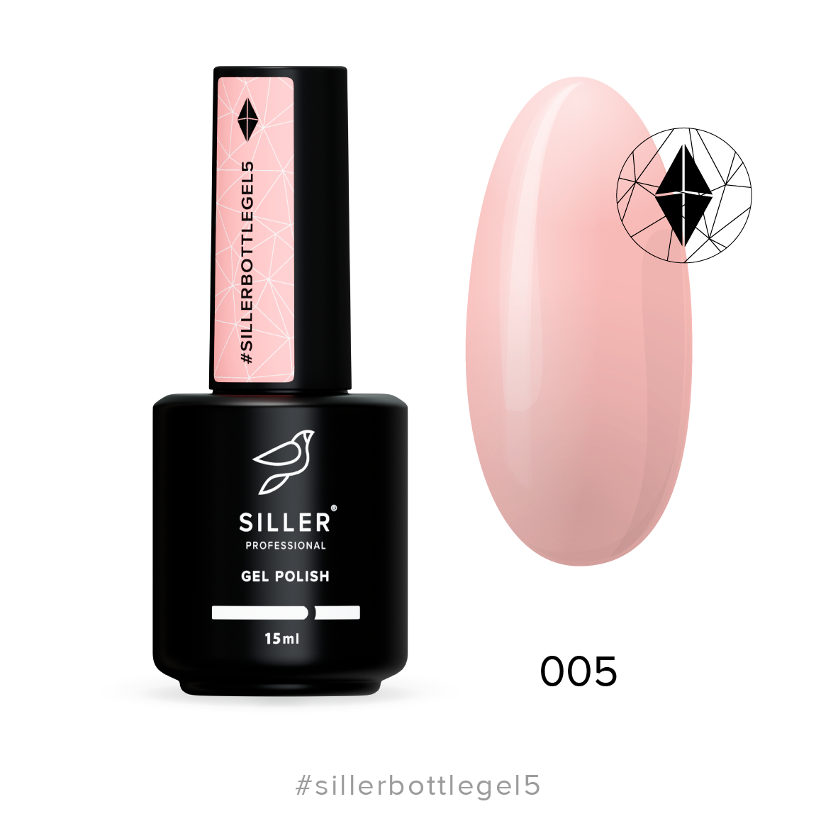 Siller Bottle Gel No. 5 – gel (peach), 15 ml