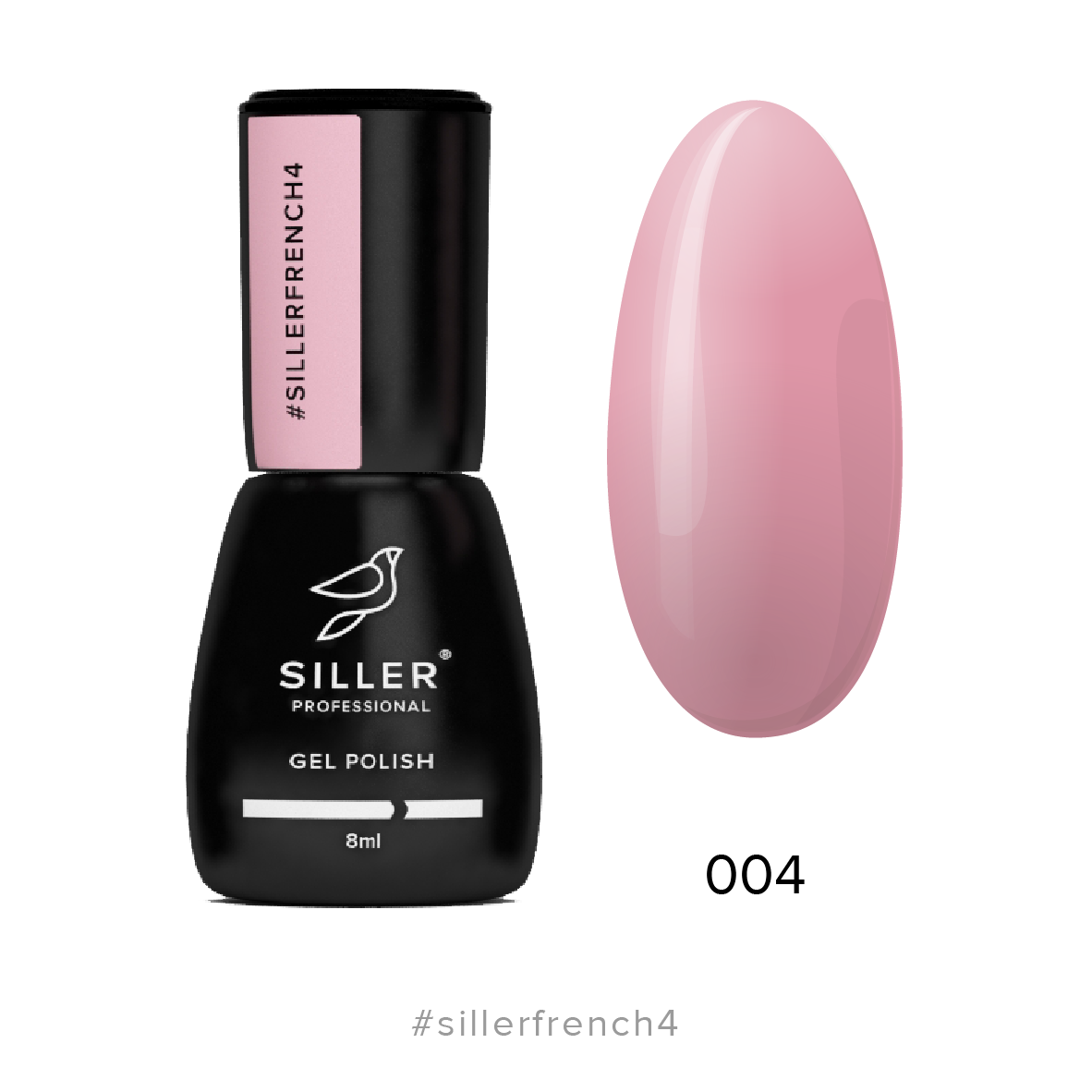 Siller French Gel Polish No. 4 (pale pink, translucent), 8 ml