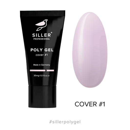 Siller Poly Gel Cover No. 1 – polygel for nails (pale pink), 30 ml