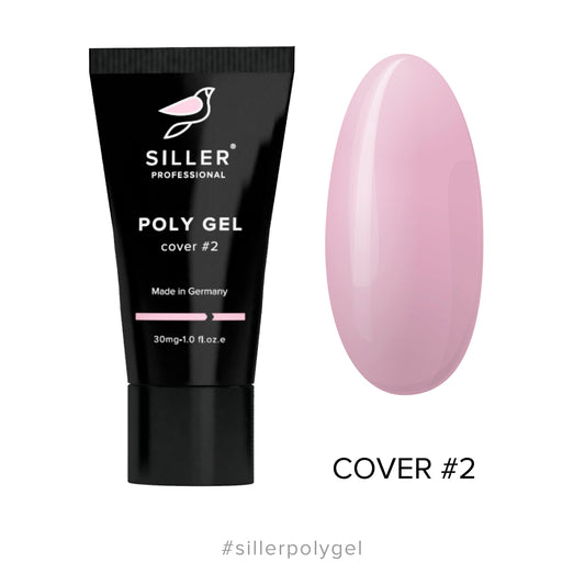 Siller Poly Gel Cover No. 2 – polygel for nails (pink-peach), 30 ml