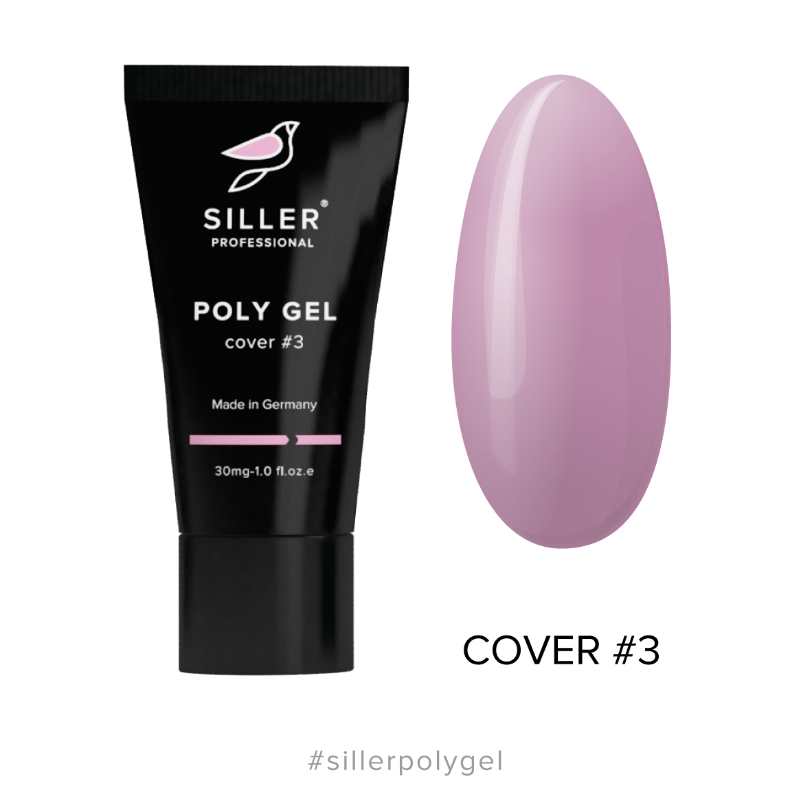 Siller Poly Gel Cover No. 3 – polygel for nails (pink), 30 ml