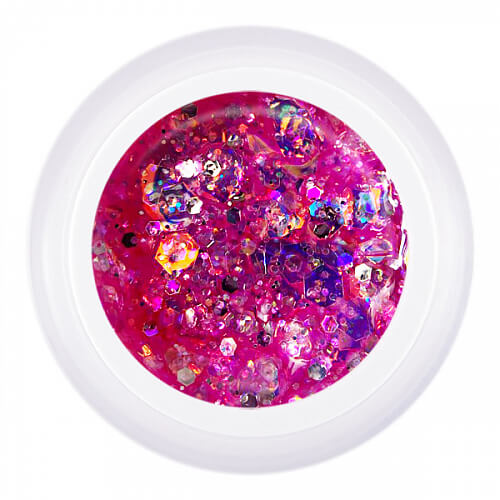 KOREAN GEL Pink glitter design gel