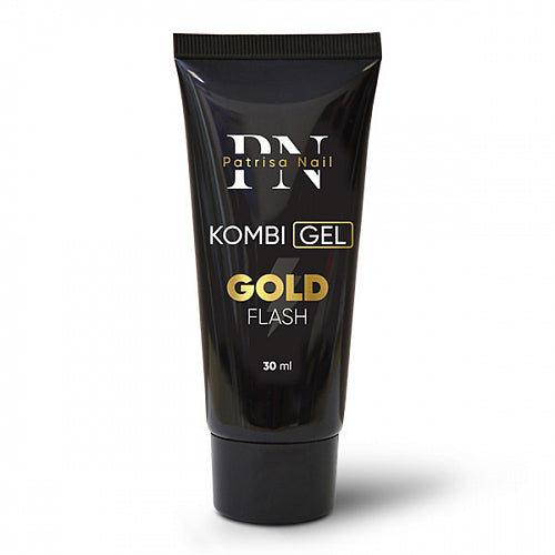 Combi gel Gold Flash with gold reflective glitter, 30 ml