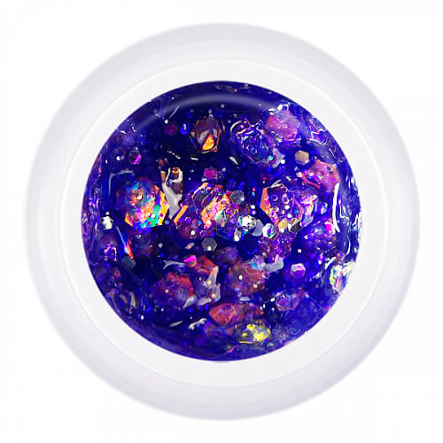 KOREAN GEL Violet glitter design gel