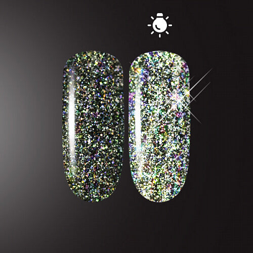 Reflective Glitter Flash Glow Black