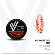 Flowers Gel Red Vogue Nails 10 ml